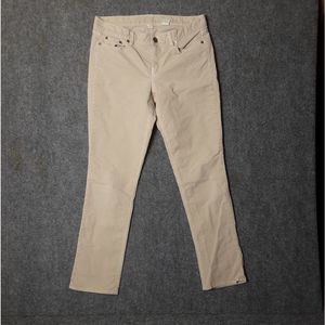 J. Crew City Fit Pants Women’s 31R (33×30)Beige Corduroy Stretch Slim